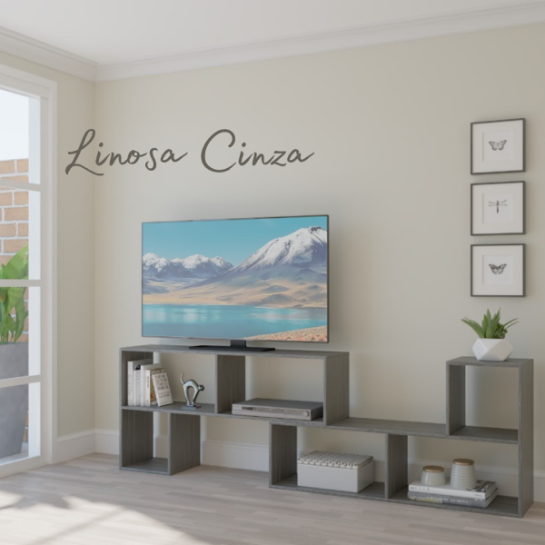 Rack Tv Premium Linosa Cinza