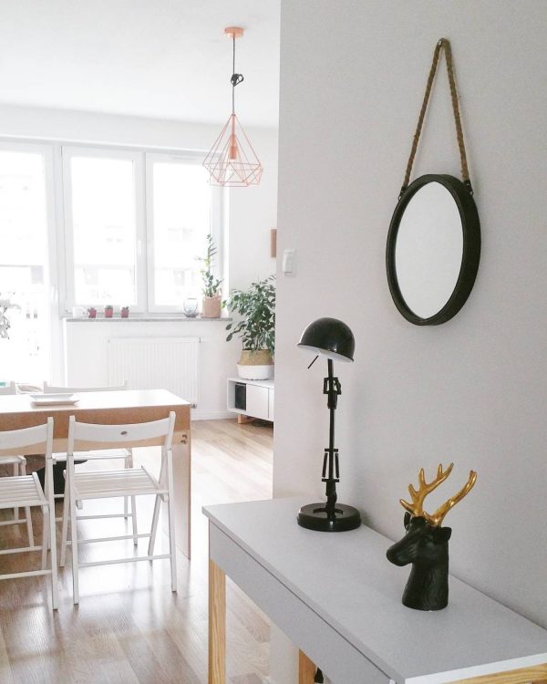 Arrimo Con Cajón Estilo Nordico Blanco